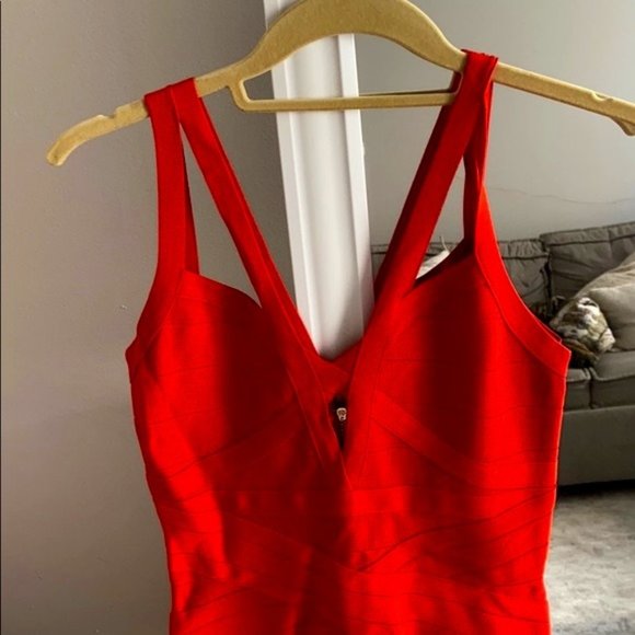 BEBE Red Bandage Dress - Picture 4 of 5